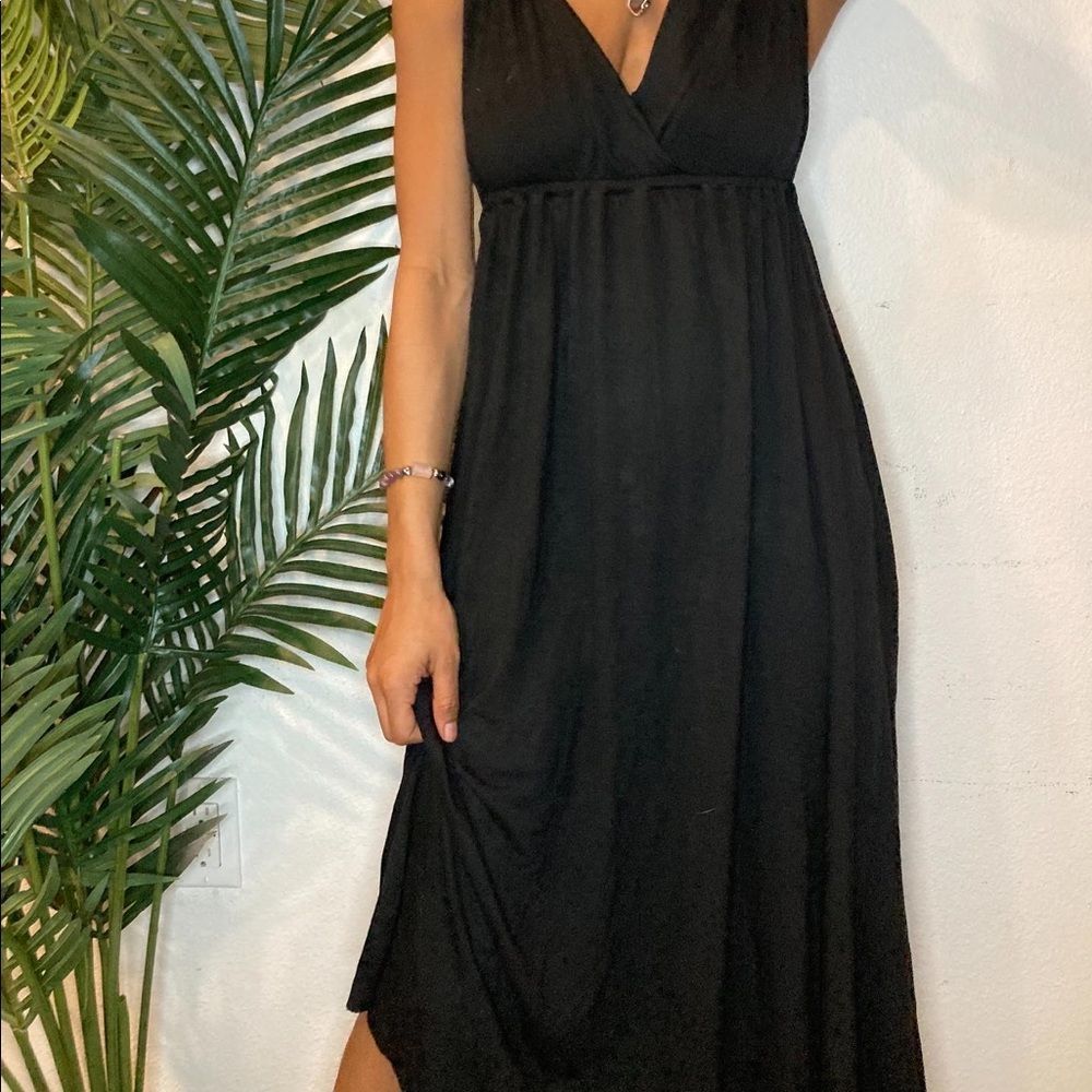 J Crew Black midi Spring Fling Dress - Picture 3 of 8